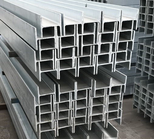 Galvanised retaining wall steel posts for concrete sleeper walls